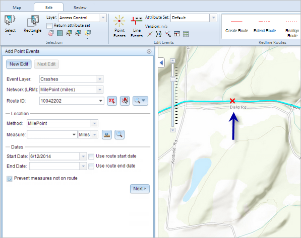 The selected route highlighted on the map. The selected route highlighted on the map.